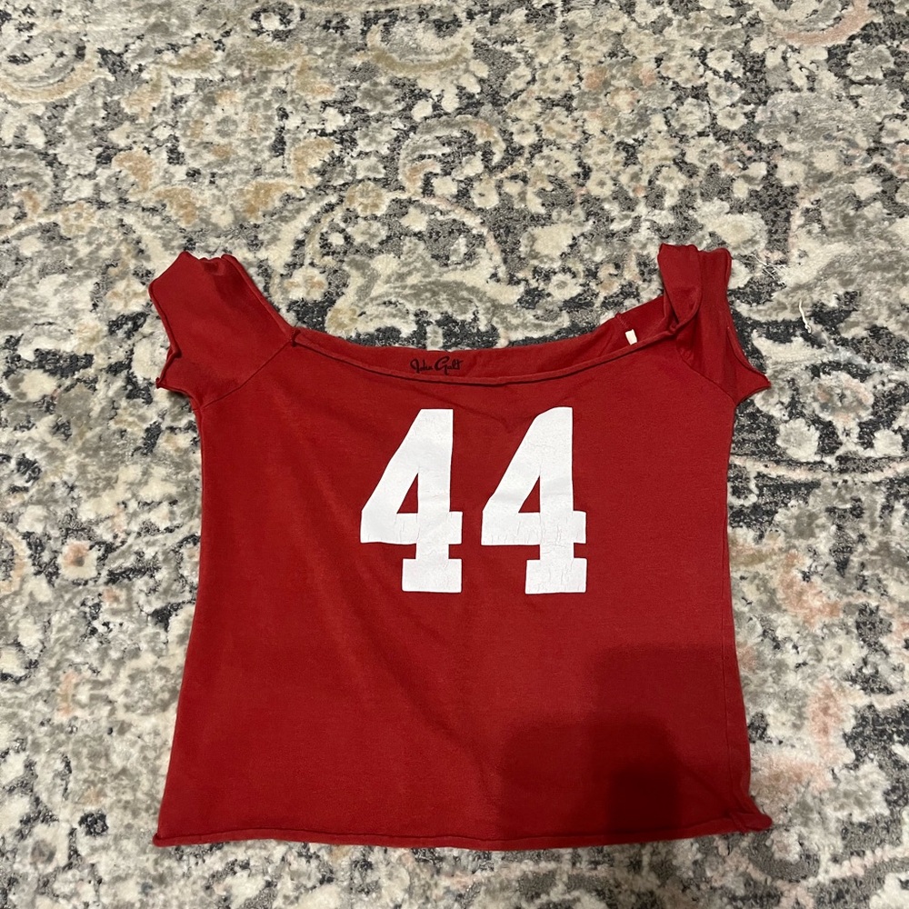 Brandy Melville Red Off-Shoulder Top